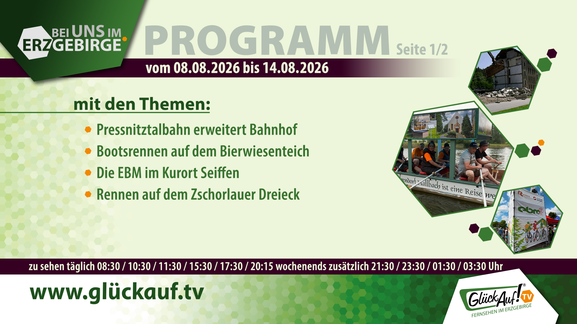 Bei uns im Erzgebirge für die Woche vom 08.08.2026 bis 14.08.2026