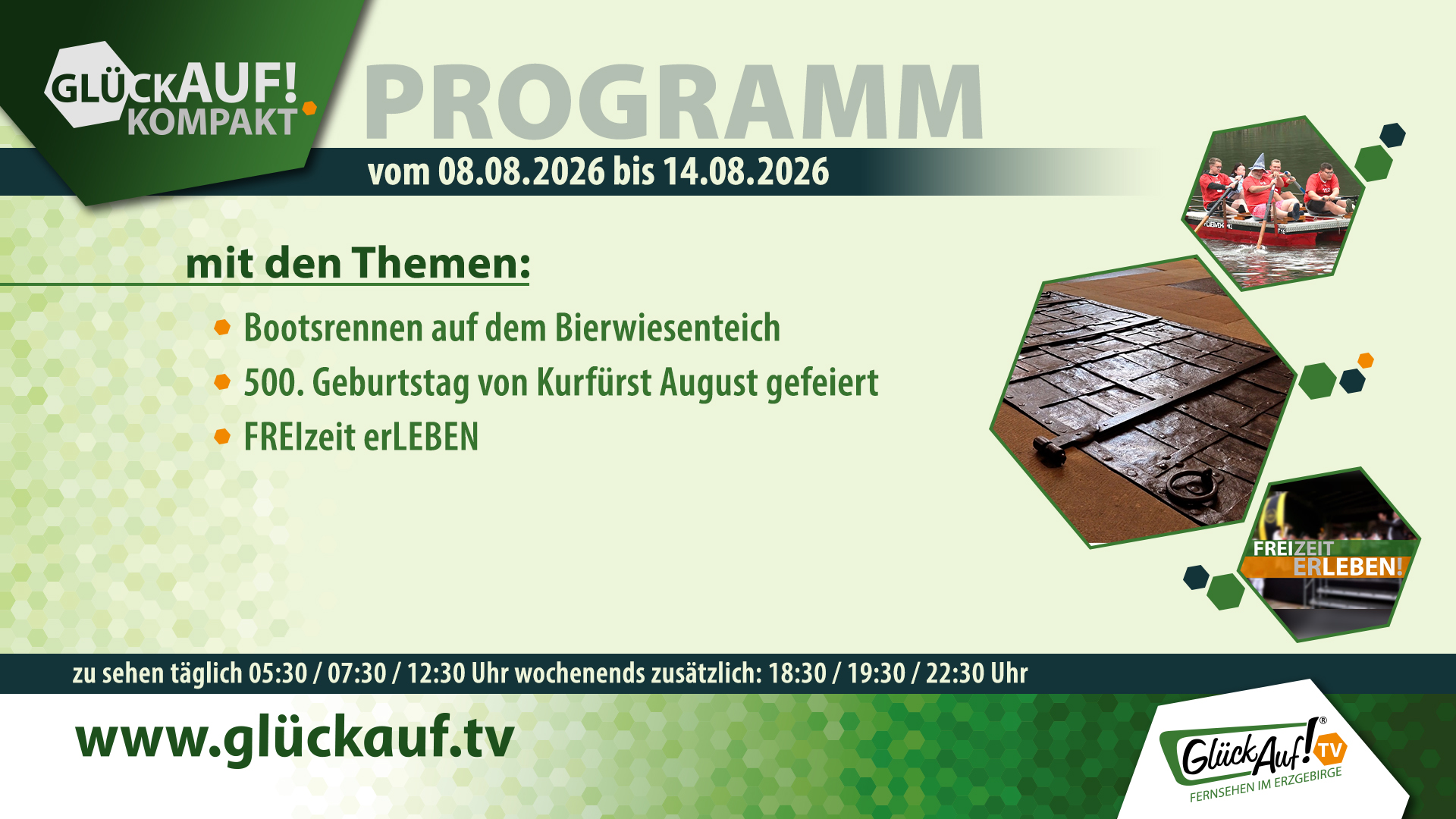 Glück Auf! kompakt für die Woche vom 08.08.2026 bis 14.08.2026