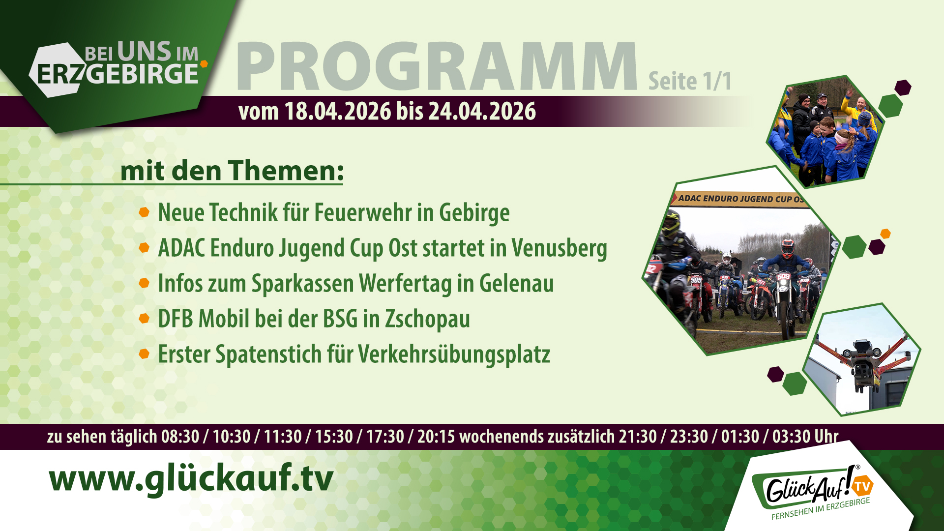 Bei uns im Erzgebirge für die Woche vom 18.04.2026 bis 24.04.2026