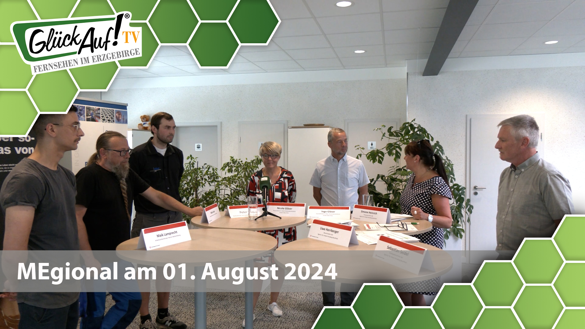 MEgional am 01. August 2024 mit der Pressekonferenz der Agentur für Arbeit mit Lösungen am Arbeitsmarkt 